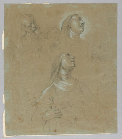 Studier for hellige figurer av Unknown artist