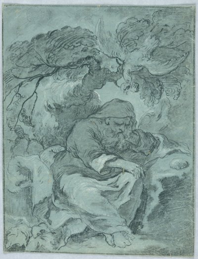 Studie for St. Paul Eremitten av Unknown artist