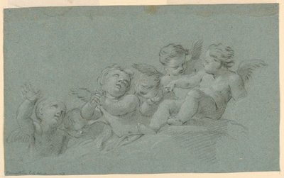 Studie av engler av Unknown artist
