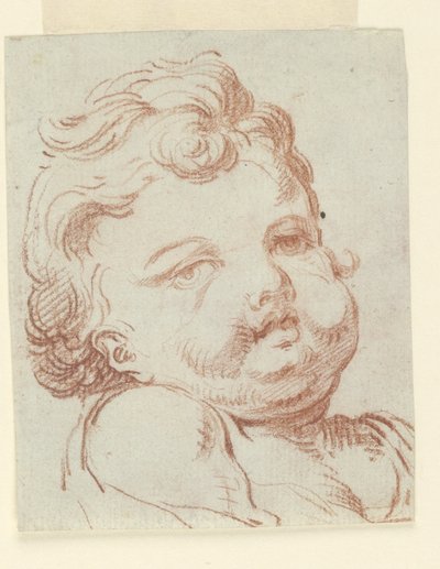 Studie av barnets hode av Unknown artist