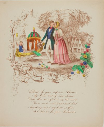 Dempet av din overlegne sjarm (valentinsdag) av Unknown artist
