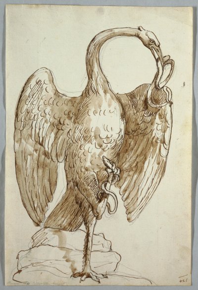 Svane og to slanger av Unknown artist