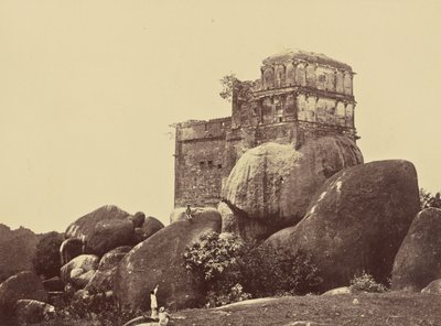 Temple og Mutti Mahal. Jubblepore av Unknown artist