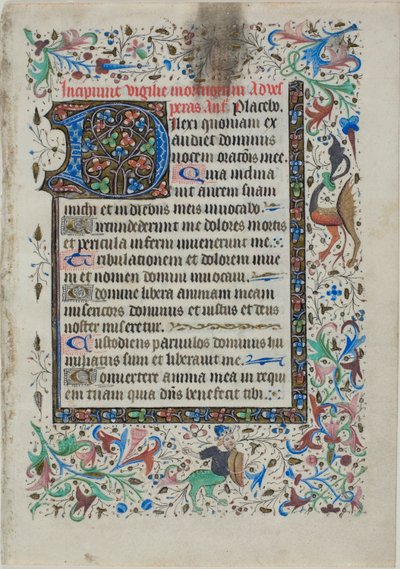 Tekstblad fra en timerbok av Unknown artist