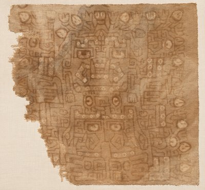 Tekstilfragment med bomullsgudinne av Unknown artist