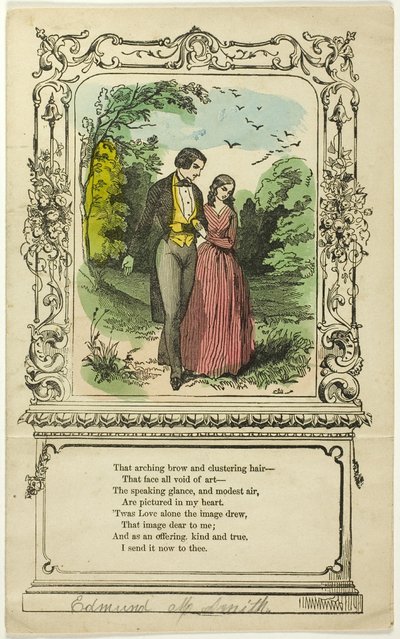 Den buende kraften og klyngende håret (valentinsdag) av Unknown artist