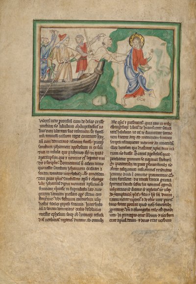 Sankt Johannes#39; ankomst til Patmos av Unknown artist