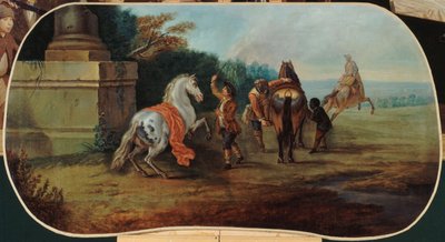 Hestenes bading, mellom 1701 og 1800 (olje på lerret) av Unknown artist