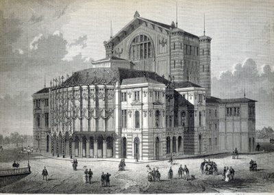 Bayreuth Model Theatre, bygget på initiativ av Richard Wagner og innviet i 1876 av Unknown artist
