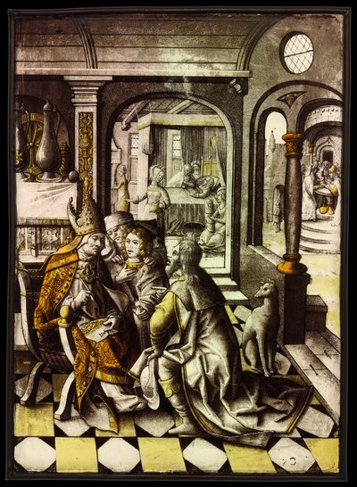 Fødselen og navngivningen til døperen Johannes av Unknown artist