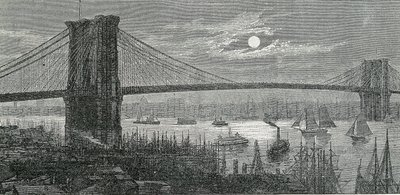 Brooklyn Bridge, New York av Unknown artist