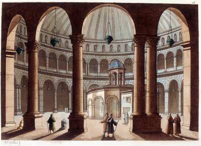 Den hellige gravs kirke, Palestina. I "" Le costume ancien et moderne"" av Unknown artist