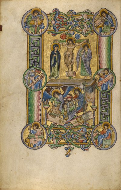 Korsfestelsen og helvetes rystelser av Unknown artist