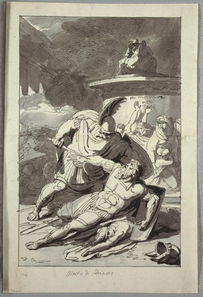 Priamus død av Unknown artist