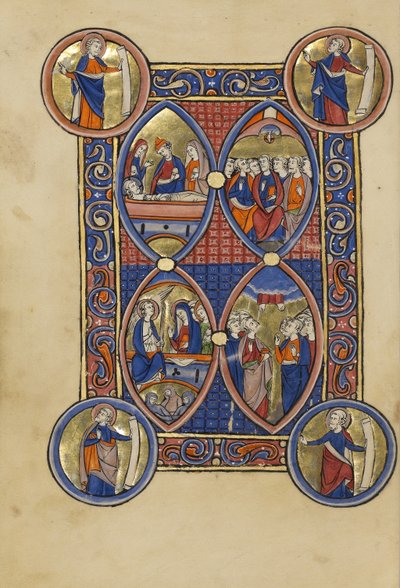 Gravleggingen; Kvinnene ved graven; Himmelfarten; Pinse av Unknown artist