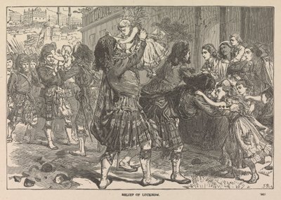 Den første lettelsen til Lucknow av Unknown artist