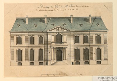 Forhøyningen av en villa i Benoille av Unknown artist
