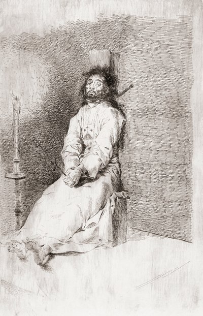 The Garrotted Man, ca. 1780 (etsing) av Unknown artist
