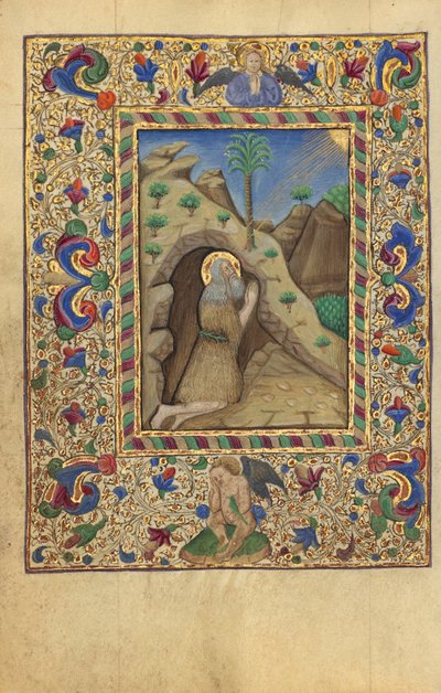 Eremitten Honofrius i bønn av Unknown artist