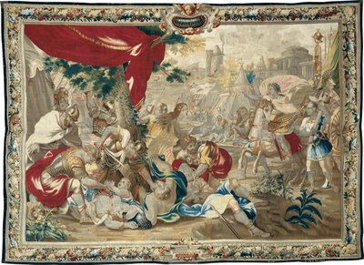 Massakren i Jerusalem, fra historien om Titus og Vespasian av Unknown artist