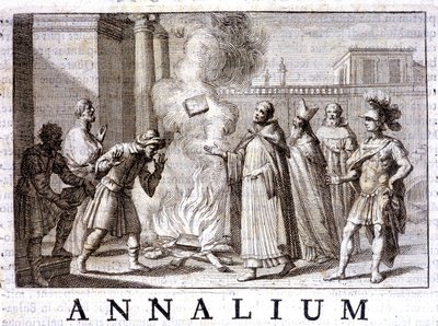 Miracle of the Fire of Saint Dominica i "" Annals of the Order of Preachers"" av Thomas-Marie Mamachi, Roma av Unknown artist