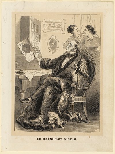 Den gamle ungkarens Valentine (valentin) av Unknown artist