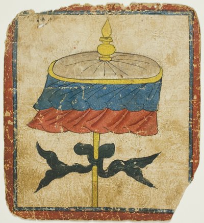 Parasollen (chatra), fra et sett med innvielseskort (Tsakali) av Unknown artist