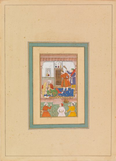Qazien til Hamadan og en ungdom av Unknown artist