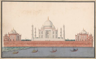 Taj Mahal fra elven av Unknown artist