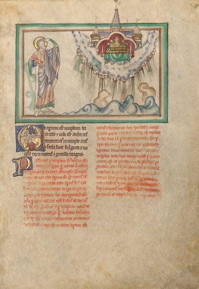 Guds tempel med tabernaklet i himmelen av Unknown artist