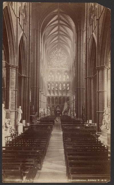 Tverrskipet, fra nord, Westminster Abbey av Unknown artist