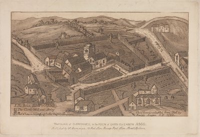 Landsbyen Clerkenwell under dronning Elizabeths regjeringstid, 1560 av Unknown artist