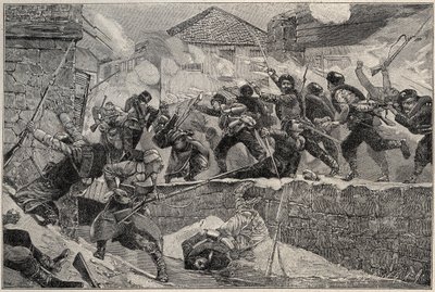 Krigen mellom Serbia og Bulgaria, Bulgarsk - Serbo-bulgarsk krig 1885 - Slaget ved Pirot, 27.11.1885 - Serbo-bulgarsk krig Slaget ved Pirot 1885 av Unknown artist