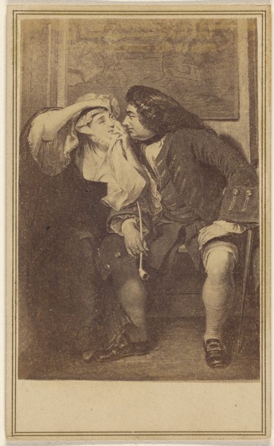 Enken og onkel Toby. [kopi av en akvatint] av Unknown artist