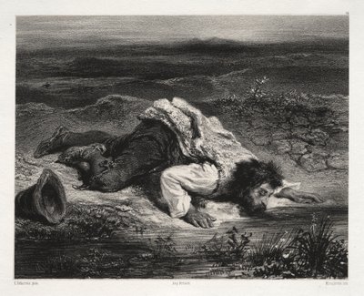 Den sårede briganden av Unknown artist