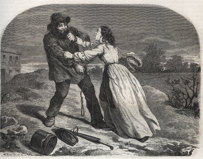 Attentatmannen til den gode Martin Dumollard (1810-1862) seriemorderen på 1800-tallet, i Ain av Unknown artist