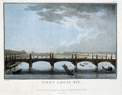 Broen Louis XVI - gravering av Unknown artist