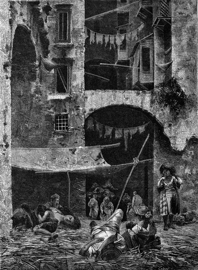 Koleraepidemien i Napoli i 1836. av Unknown artist