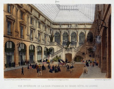 Æresgårdsplassen til Grand Hôtel du Louvre av Unknown artist