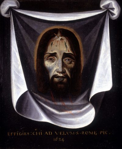 Kristusbildet malt fra lerretet som er bevart i St. Sylvestre-kirken i Roma av Unknown artist
