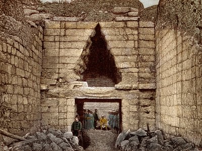 The excavations at Mycenes led by Heinrich Schliemann (1822-1890) - The lion