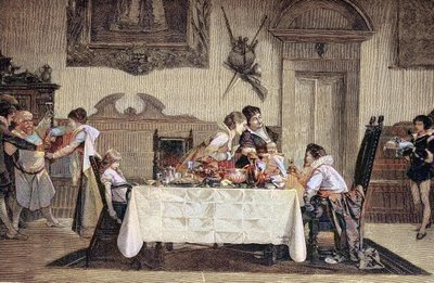 Det førstefødte mannlige avkommet, jordmoren, viser den nyfødte sønnen til de andre familiemedlemmene av Unknown artist