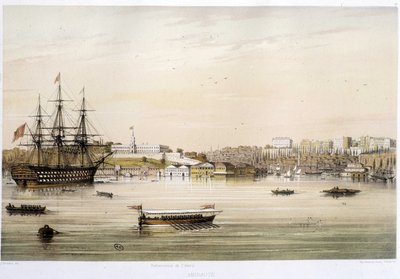 Havnen eller Admiraut i Istanbul på 1800-tallet av Unknown artist