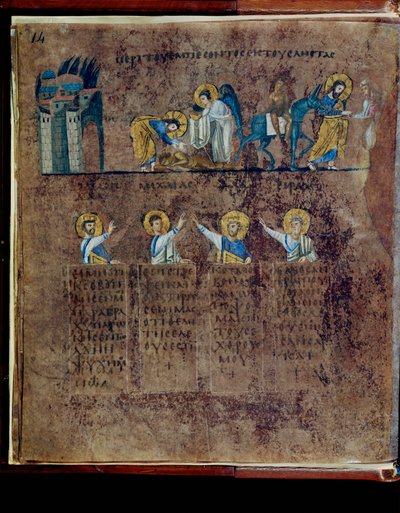 Den lilla Codex Rossanensis, 6. århundre (manuskript) av Unknown artist