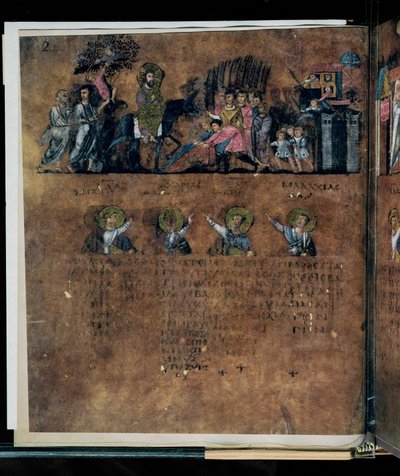 Den lilla Codex Rossanensis, 6. århundre (manuskript) av Unknown artist