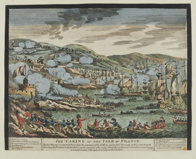 Inntaket av Isle of France (Mauritius), 2. desember 1810 (tresnitt, farget) av Unknown artist