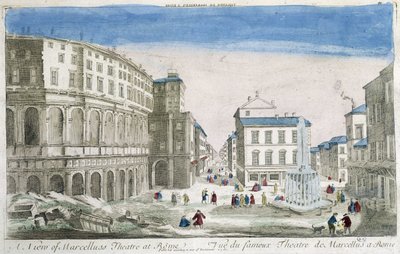 Theatre of Marcellus i Roma - Optisk visning av Unknown artist