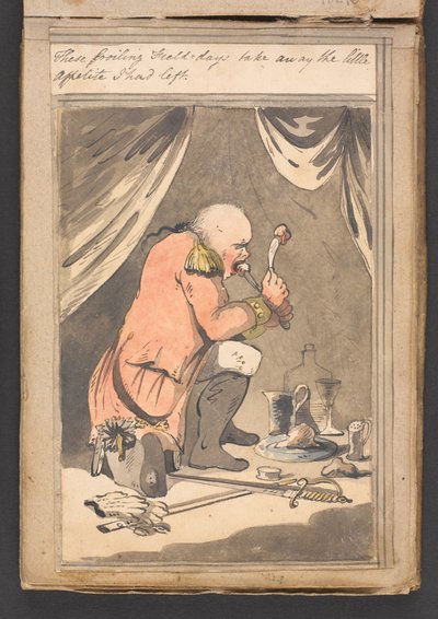 "Disse stekende feltdagene tar bort den lille appetitten jeg hadde igjen" av Unknown artist
