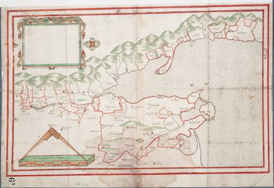 Tralee Bay, Irland, ca. 1600 (papir, lin) av Unknown artist