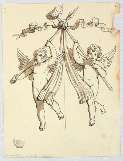 To engler med lanse og hellig svamp av Unknown artist